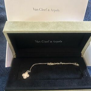 Van Cleef & Arpels Silver Clover Pendant Necklace